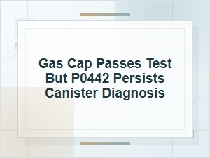 Gas Cap Passes Test but P0442 Persists: Canister Diagnosis