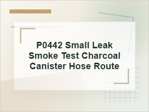 P0442 Small Leak Smoke Test and Charcoal Canister Hose Route